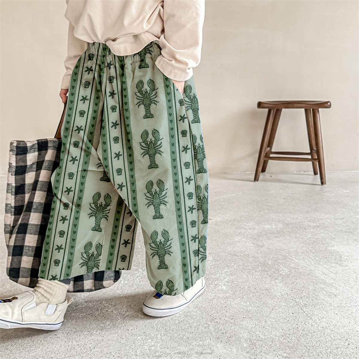 Baby & Kids Lobster Shell Stripe Print Pants