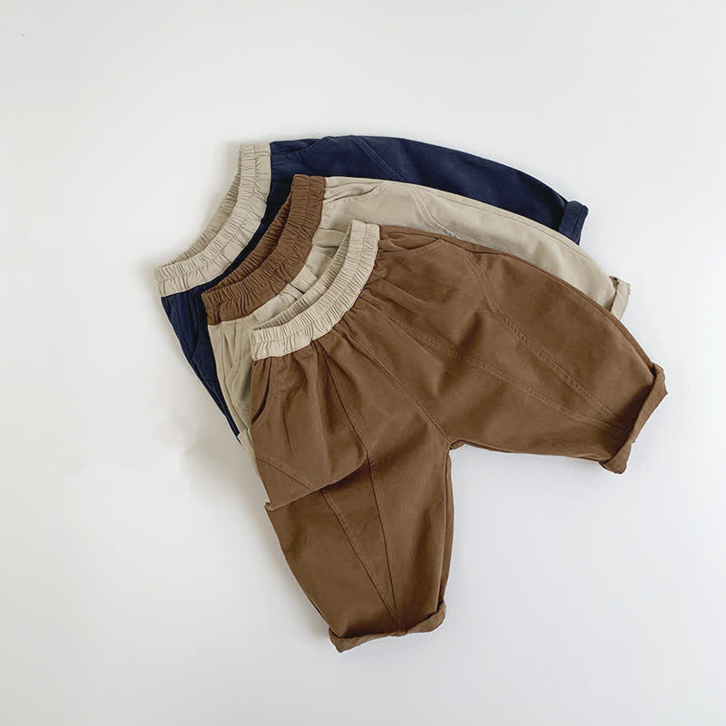 Toddler Color Block Design Loose Pants