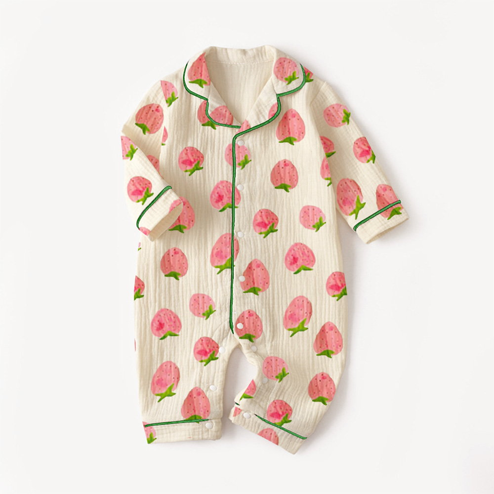 Baby Newborn Strawberry White Romper