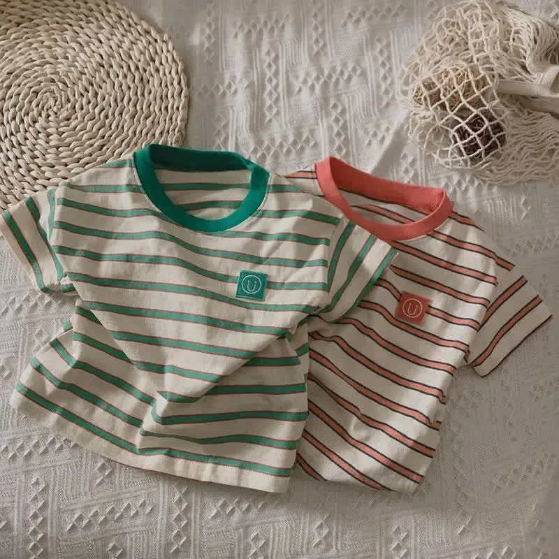 Toddler Contrast Color Stripe T-Shirt