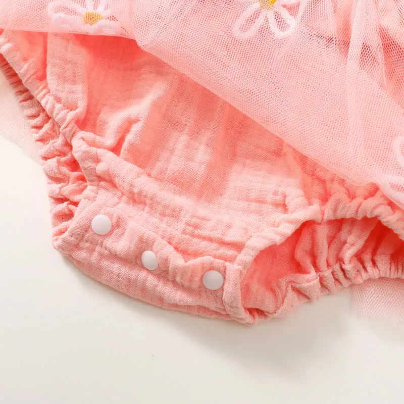 ONE Baby Flower Strap Bodysuit with Headband