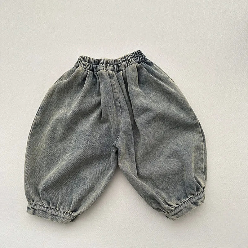 Baby Toddler Loose Vintage Color Denim Pants