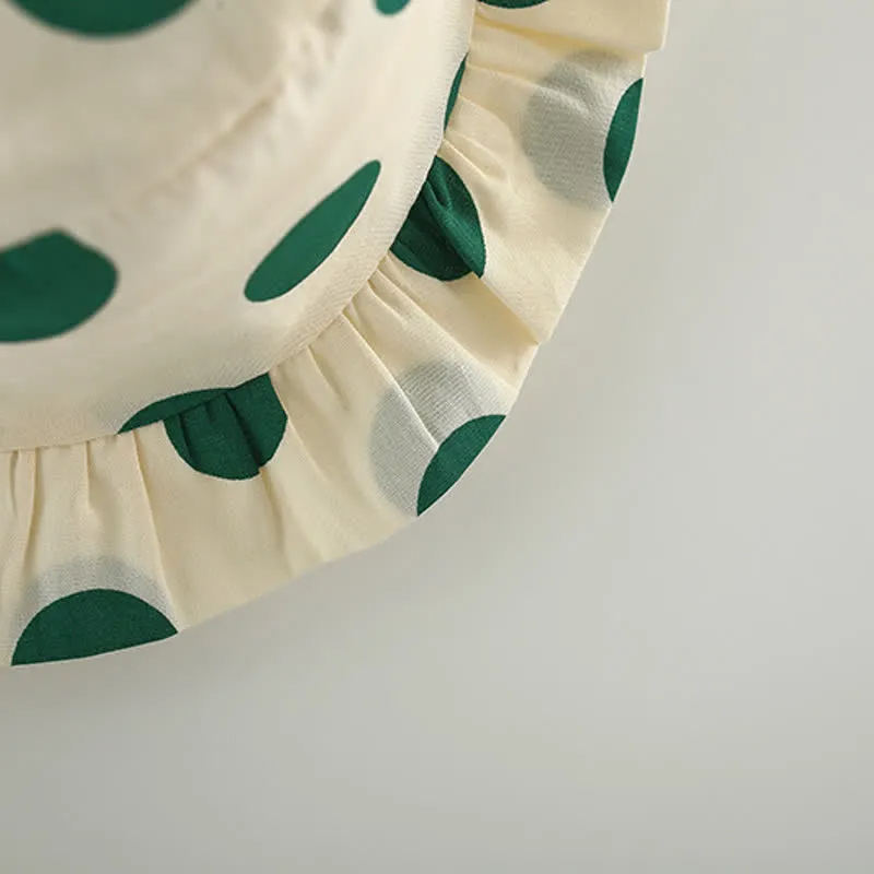 Baby Dots Ruffled Dress with Hat