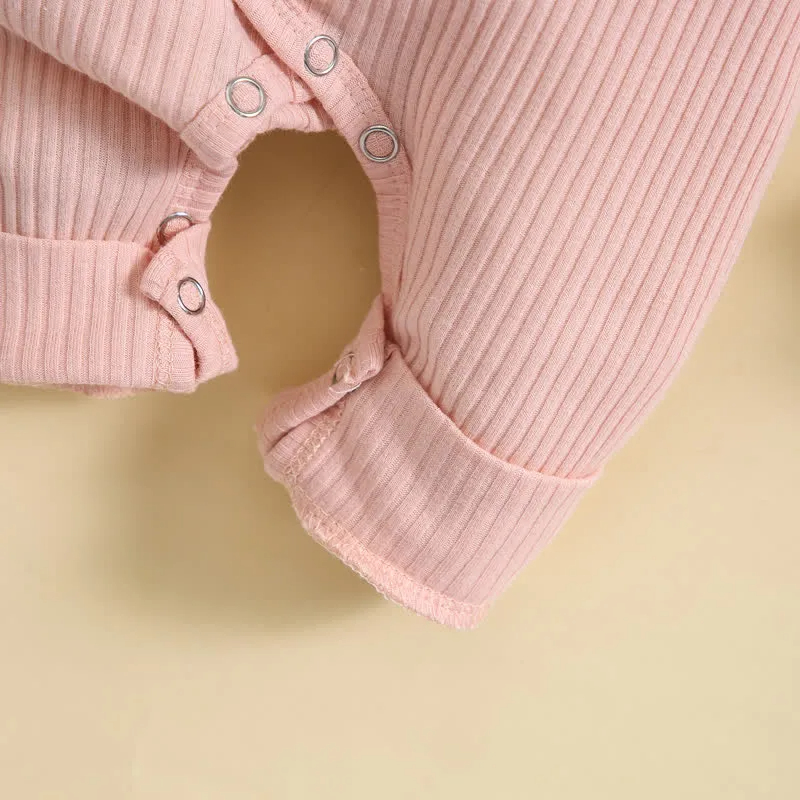 Baby Solid Color Easter Rabbit Ear Romper