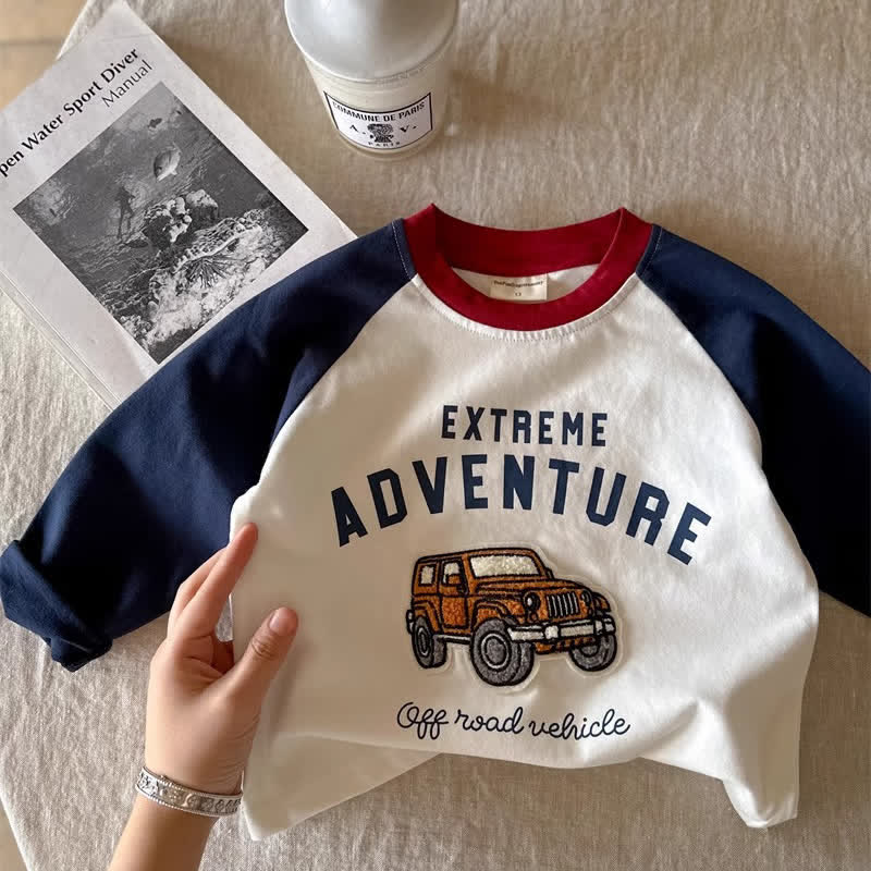 Boy Contrast Color Patchwork T-shirt