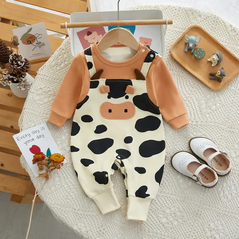 Baby Cow Fake 2pcs Romper