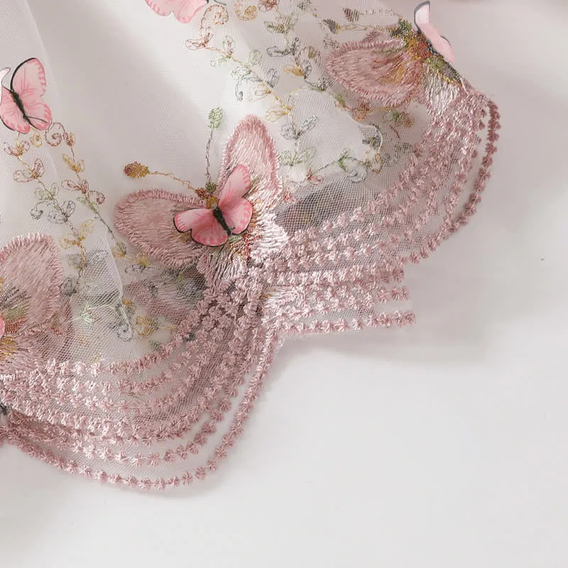 Baby 2-Piece Flower Butterfly Dress Set with Headband