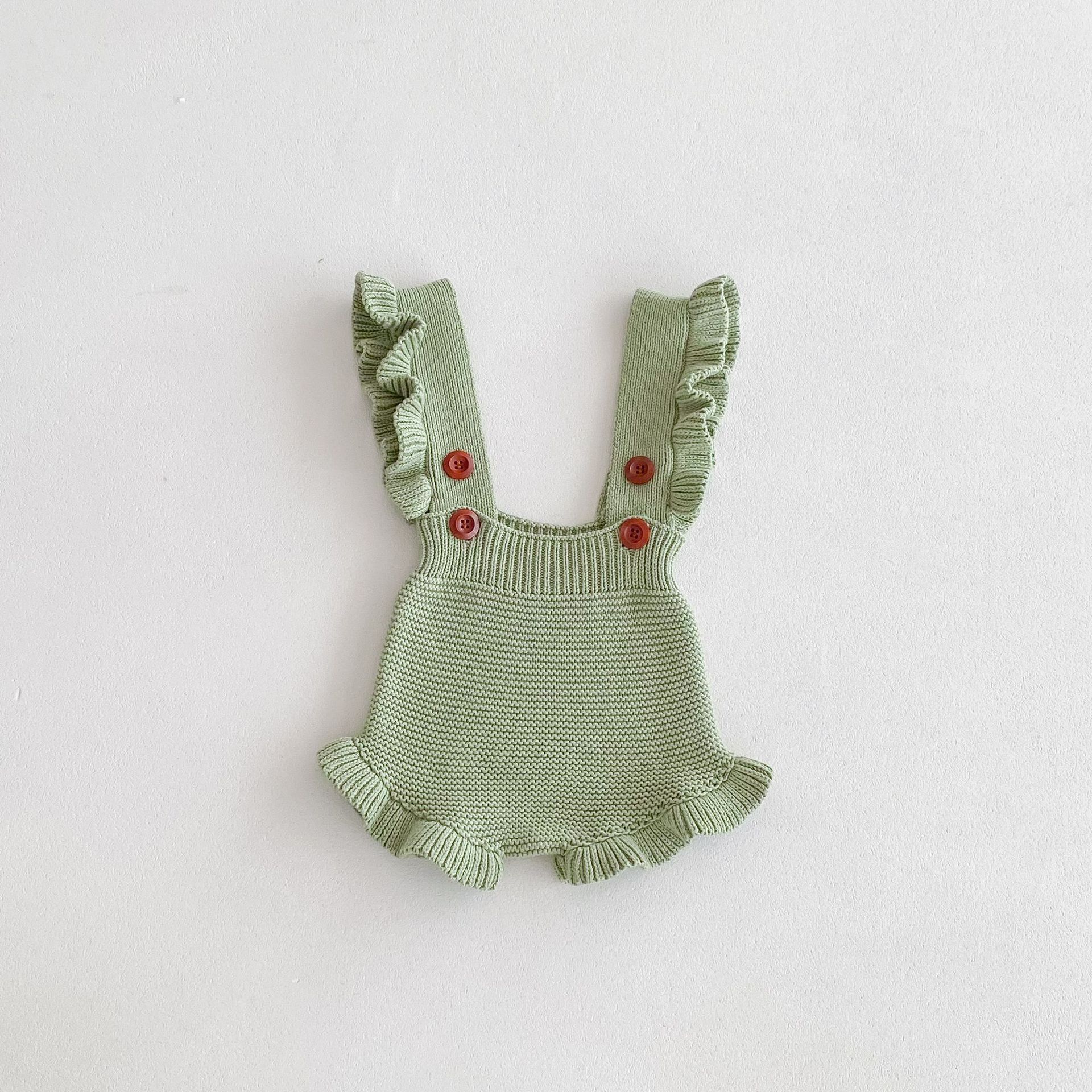 Baby Girl 2 Piece Ruffled Overalls