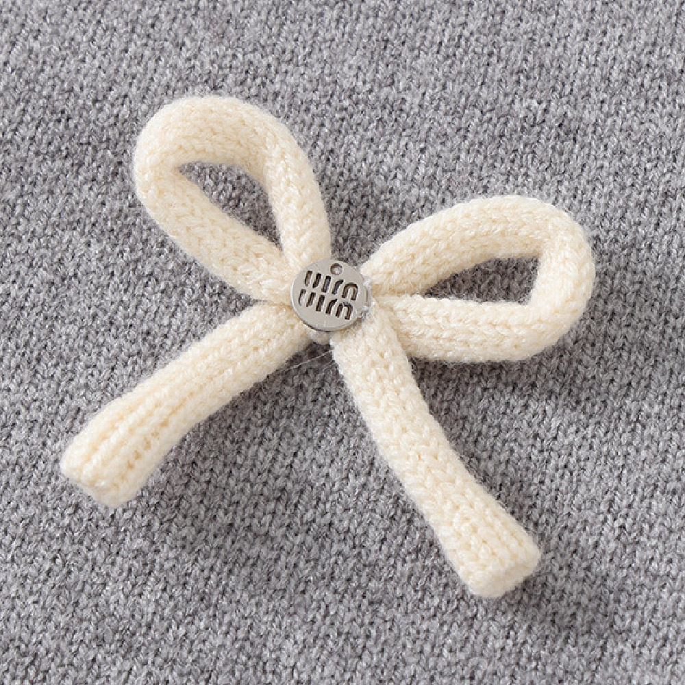 Kids Bow Ruffles Sweater and Skirt Set