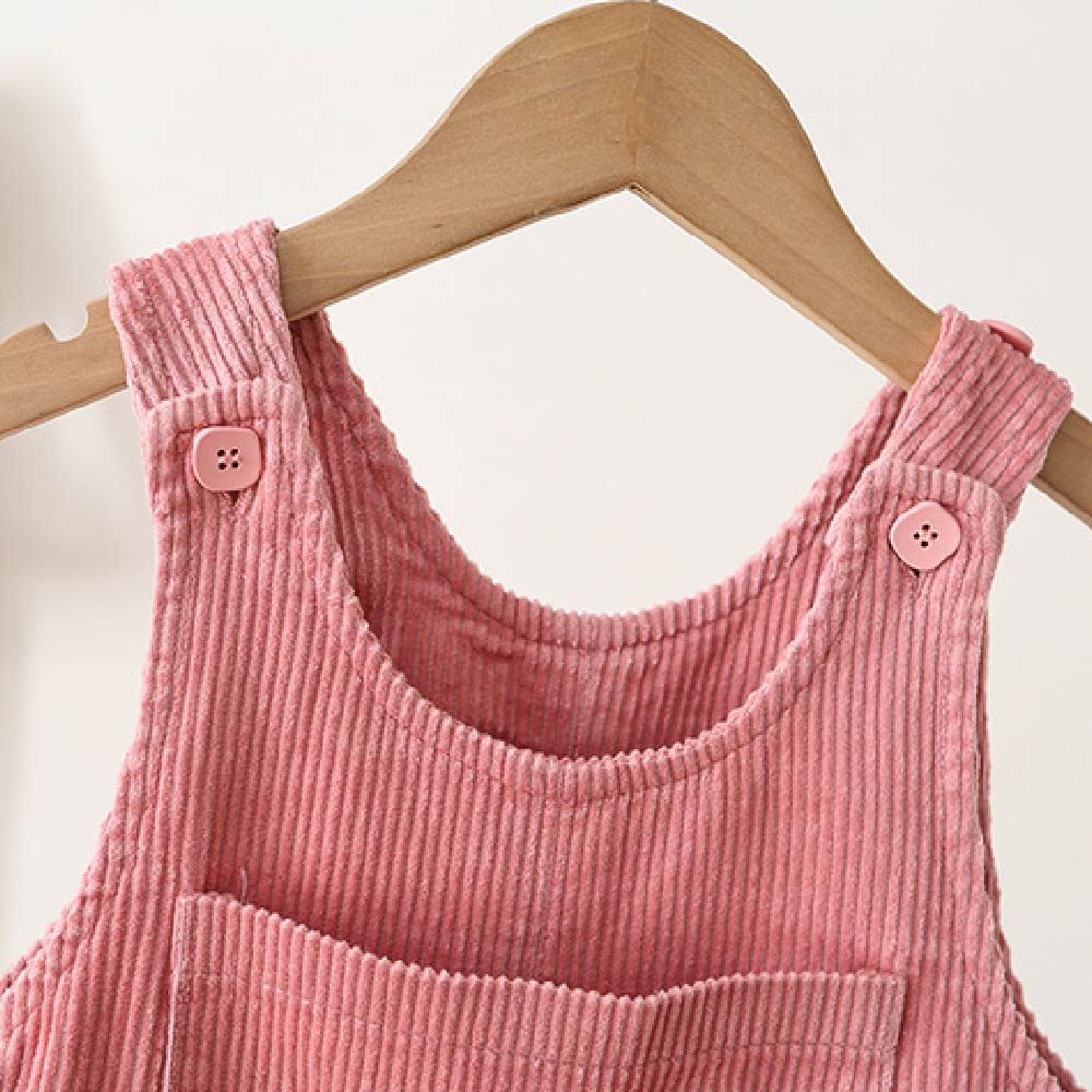 DailyBebe Kids Cartoon Mushroom Corduroy Overalls