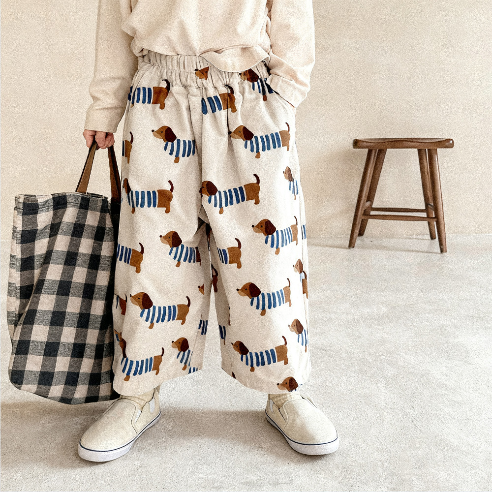 Baby & Kids Dachshund Print Casual Pants