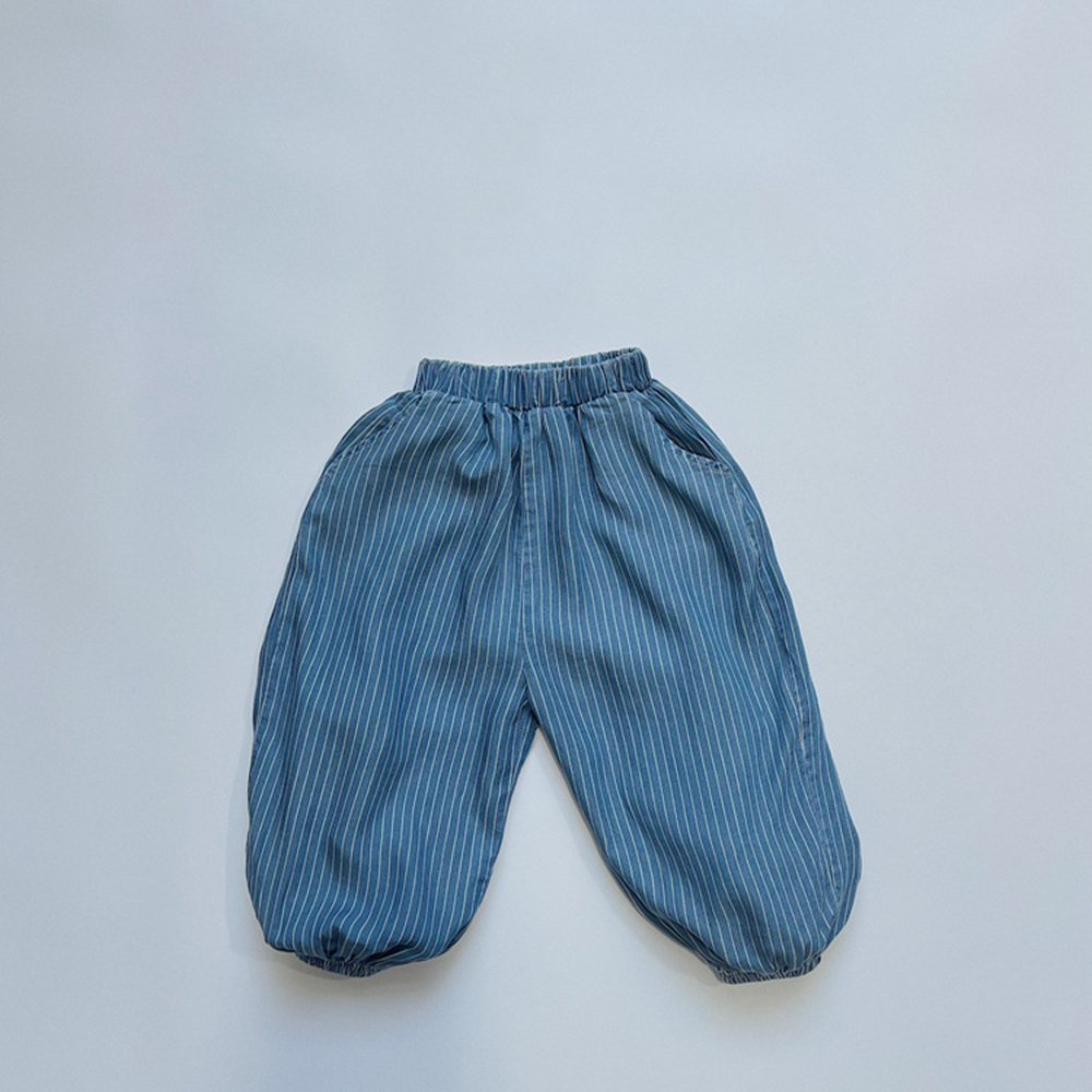 Toddler Kids Stripe Denim Pants