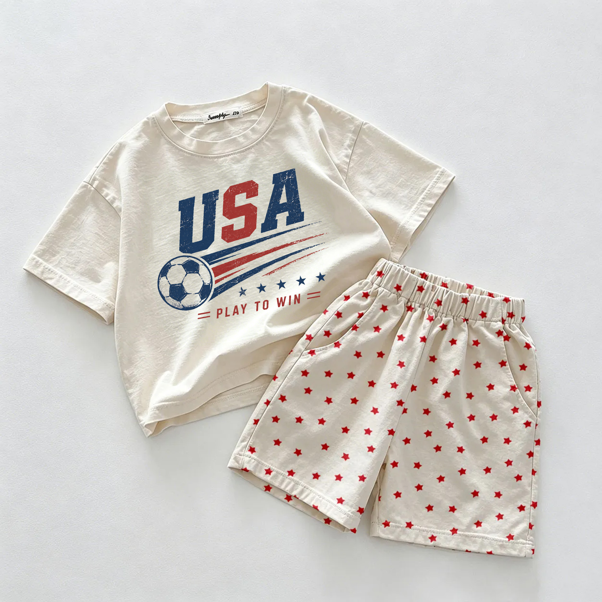 USA Baby Toddler Soccer T-Shirt and Shorts Sets