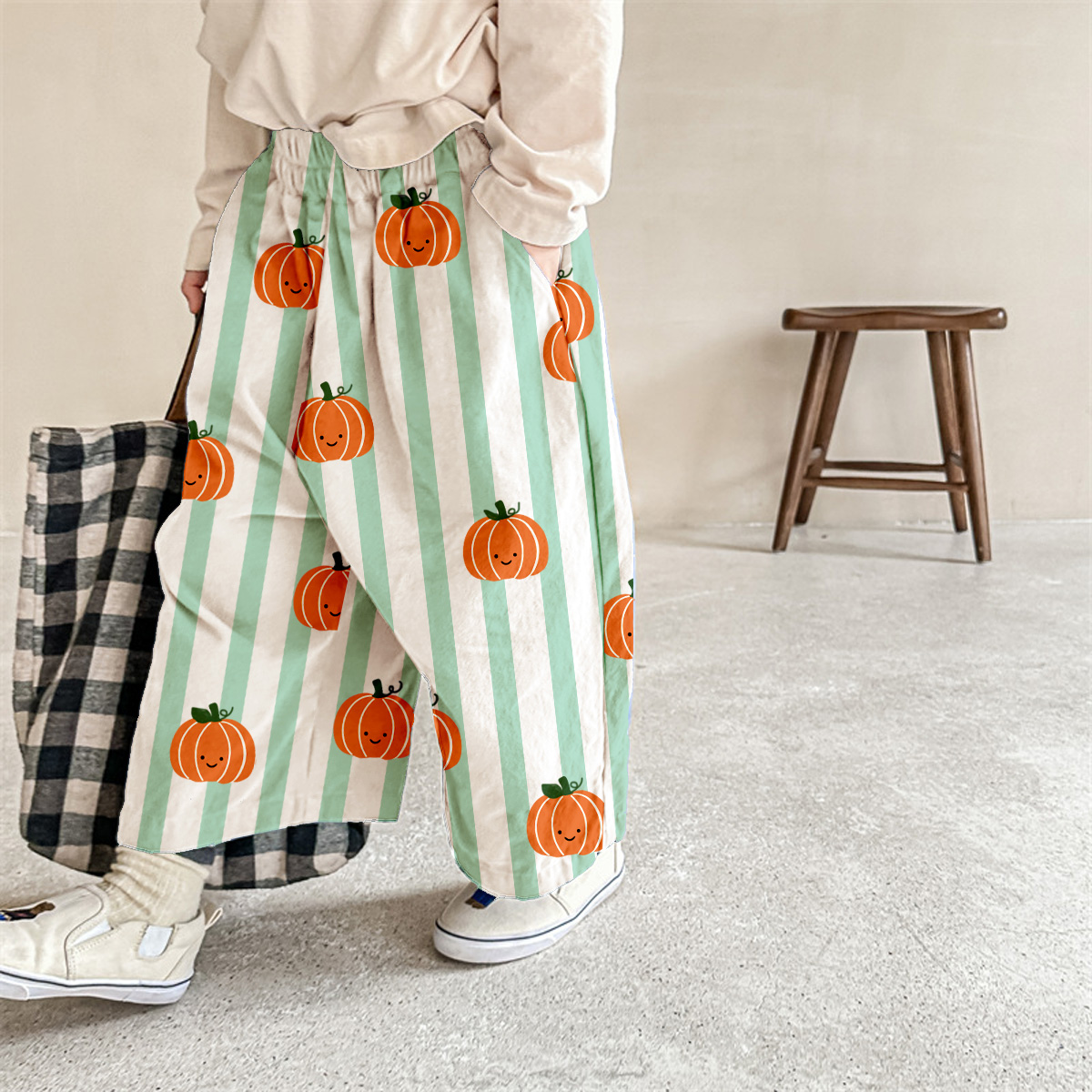 Baby & Kids Pumpkin Stripe Pattern Pants