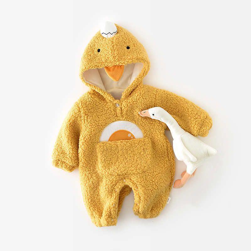 Baby Cute Plush Duck Rainbow Romper