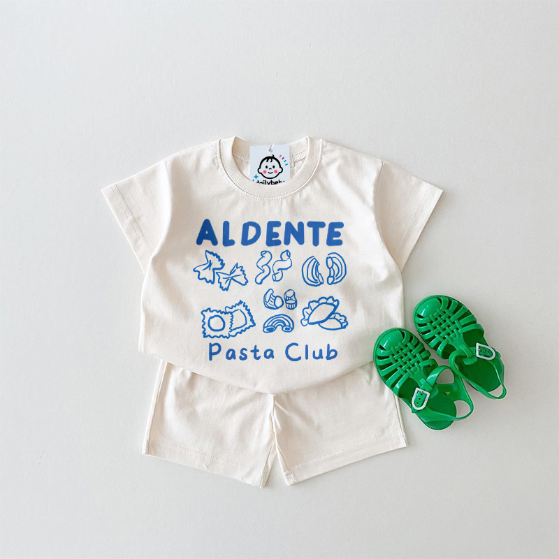 AL DENTE PASTA CLUB Baby Slogan White  Set 