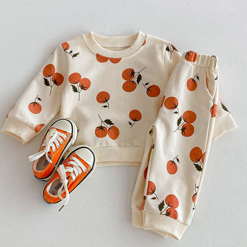 Baby 2-Piece Orange Sweatsuit Set