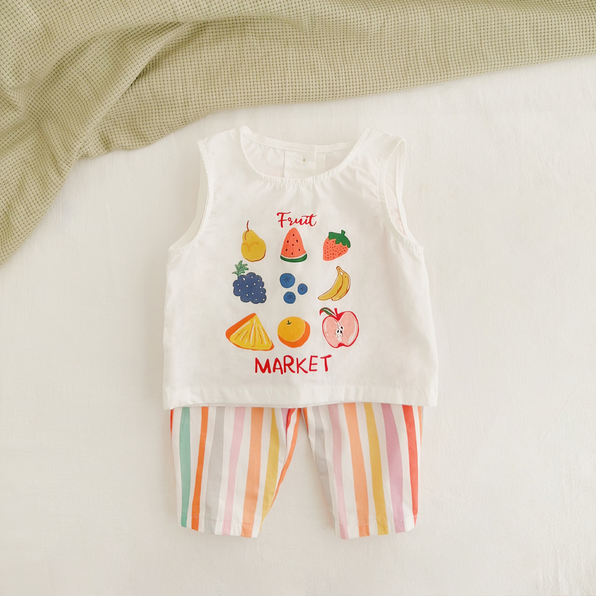FRUIT MARKET Baby Toddler 2-Piece Stripe Pants Set