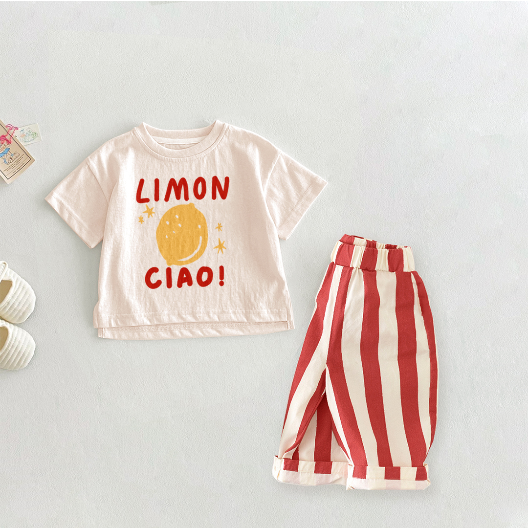 LIMON CIAO! Baby Toddler 2-Piece Casual Pants Set