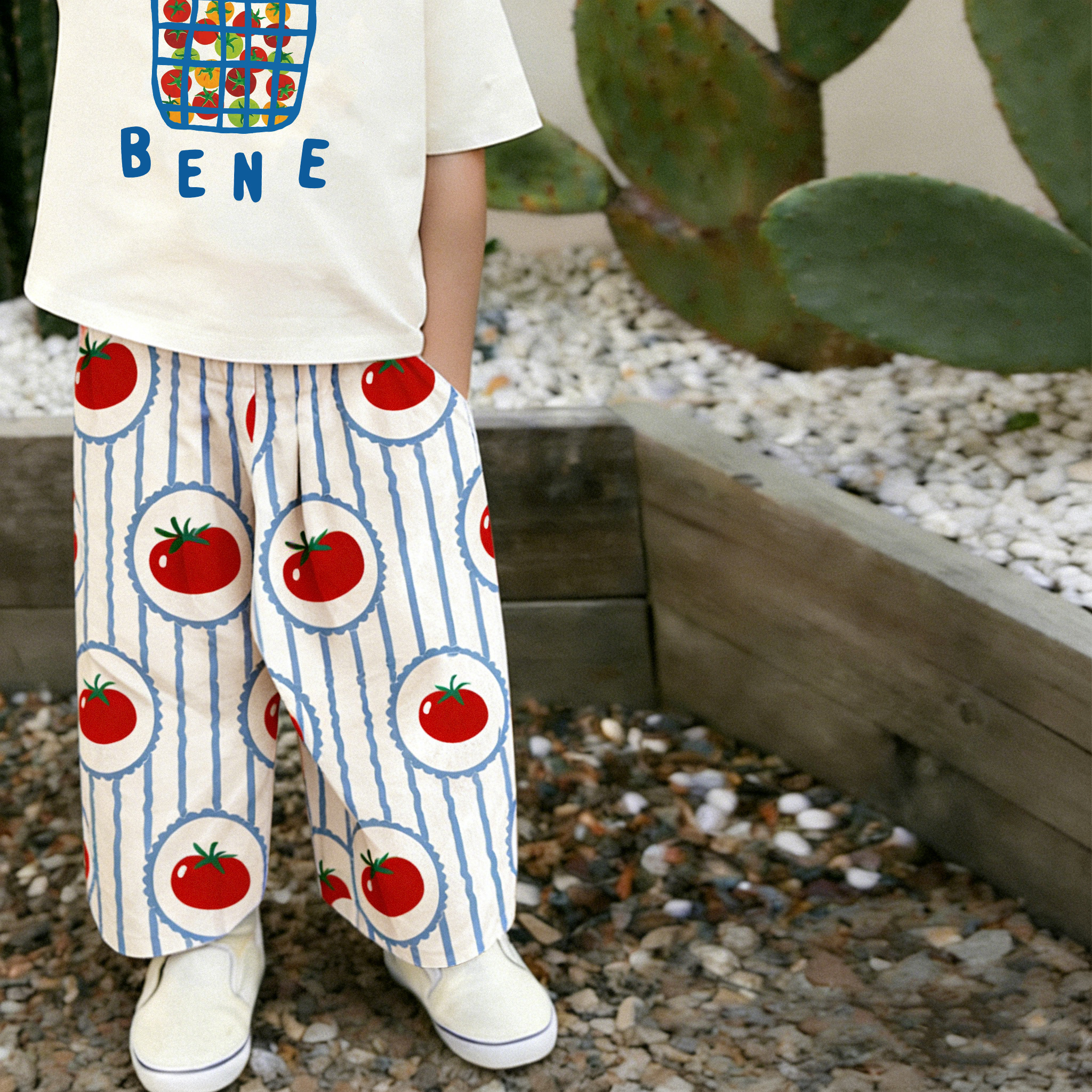 Baby & Kids Tomato Stripe Print Pants