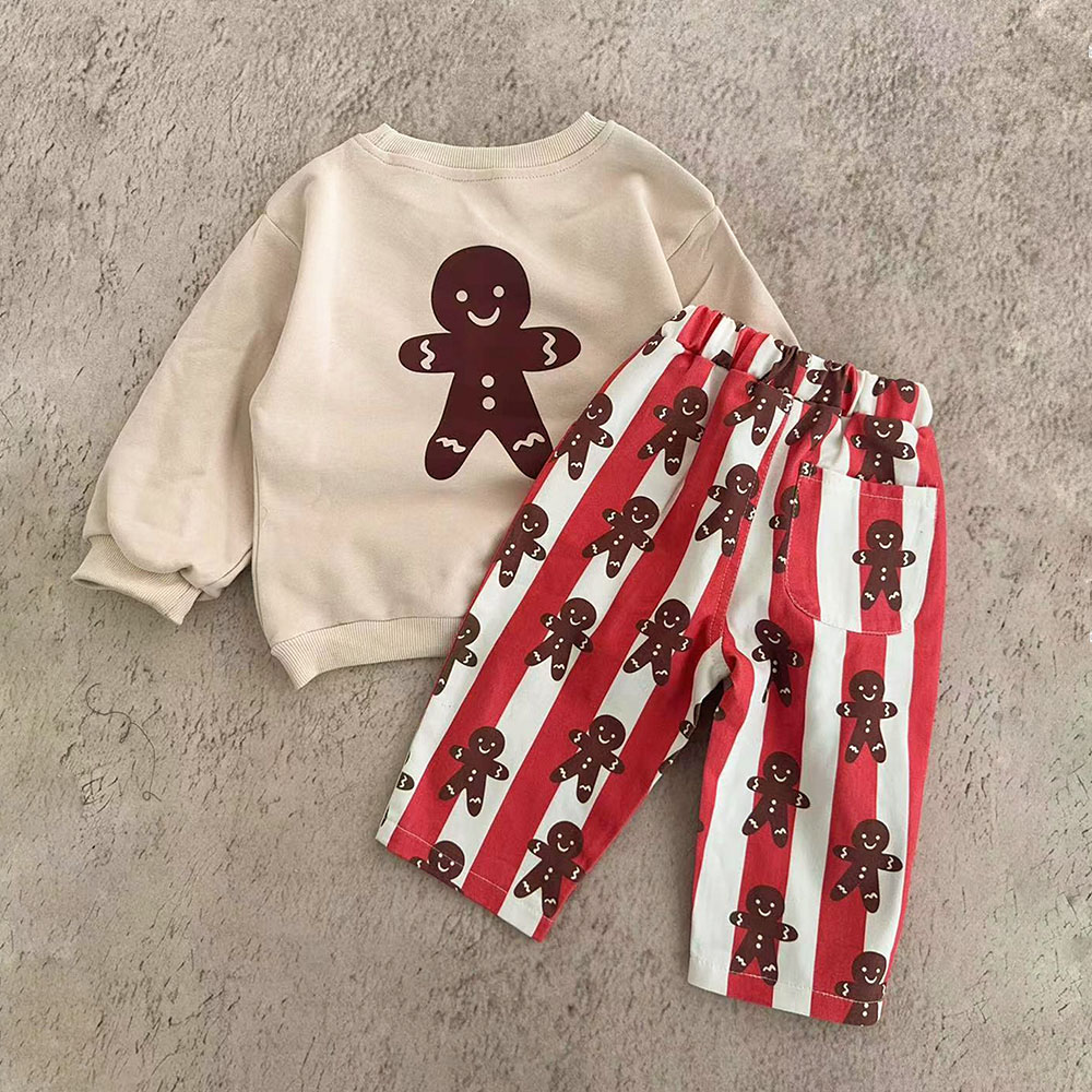 Baby Toddler Gingerbread Stripe 2-Piece Set