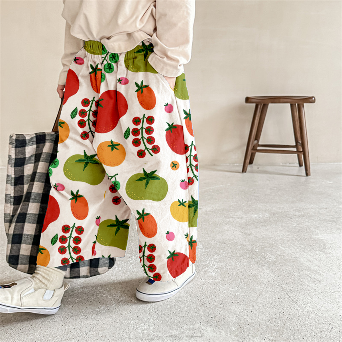 Baby & Kids Colorful Tomatoes Print Pants