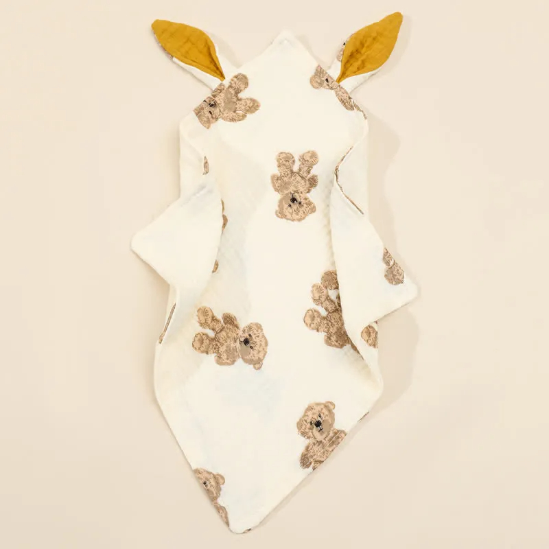Baby Muslin Rabbit Ears Burp Cloths