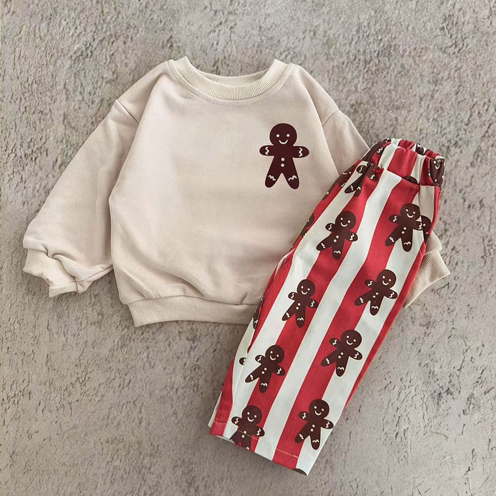 Baby Toddler Gingerbread Stripe 2-Piece Set