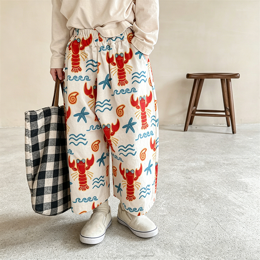 Baby & Kids Lobster starfish Wave Print Pants