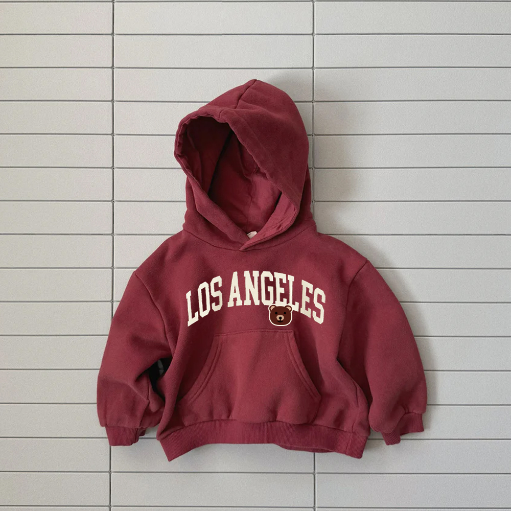 LOS ANGELES Baby & Kids Bear Hooded Sweatshirt