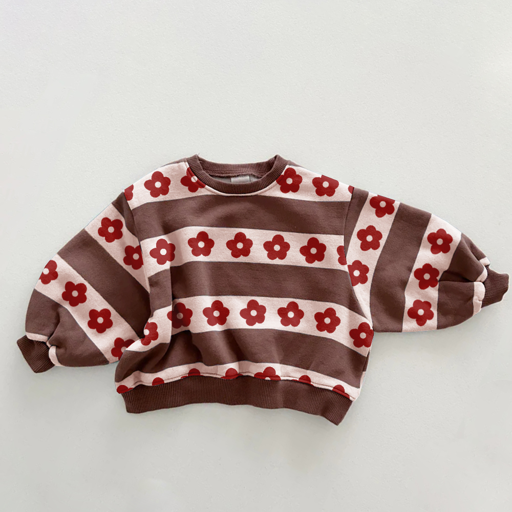 Baby & Kids Florals Stripe Sweatshirt