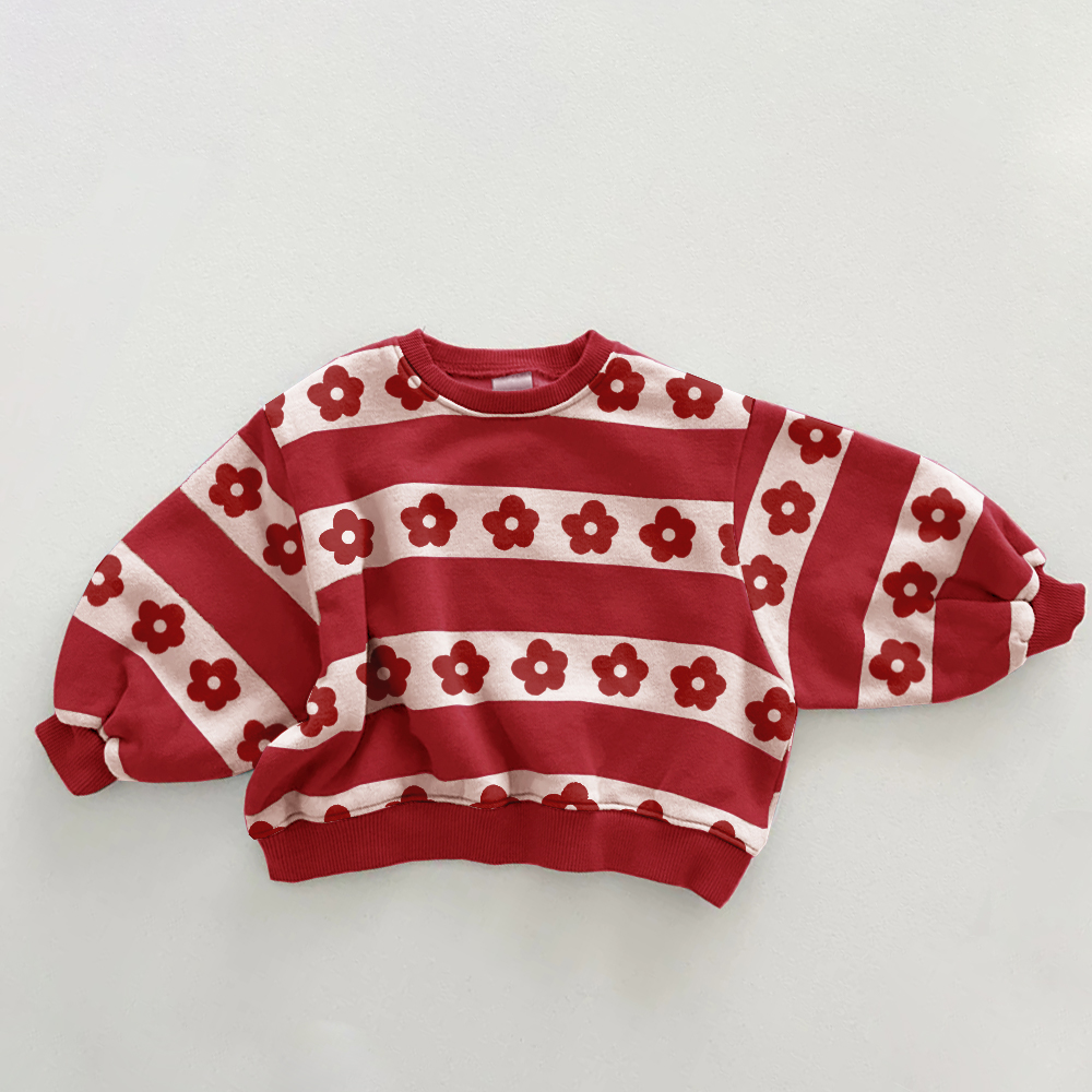 Baby & Kids Florals Stripe Sweatshirt
