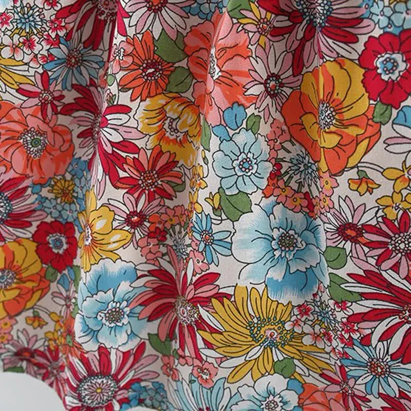 Baby Ruffled Florals Dress with Bag