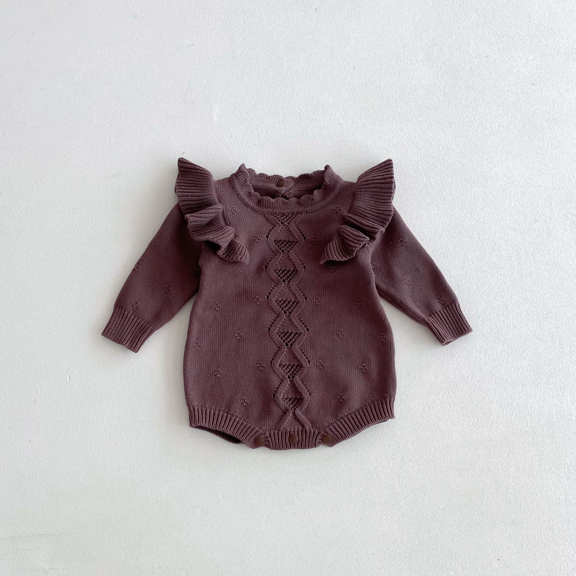 Baby Girl 2 Piece Ruffled Bodysuit