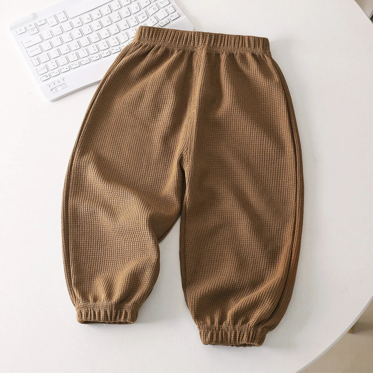 Baby Toddler Waffle Solid Color Pants