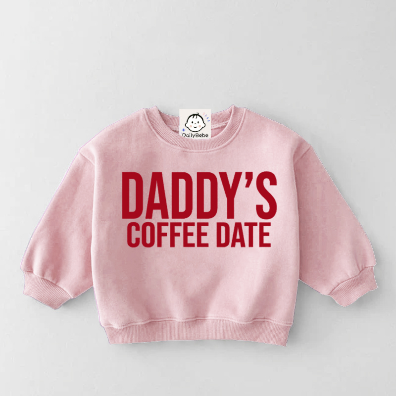 DADDY'S COFFEE DATE Baby & Kids Slogan Sweatshirt