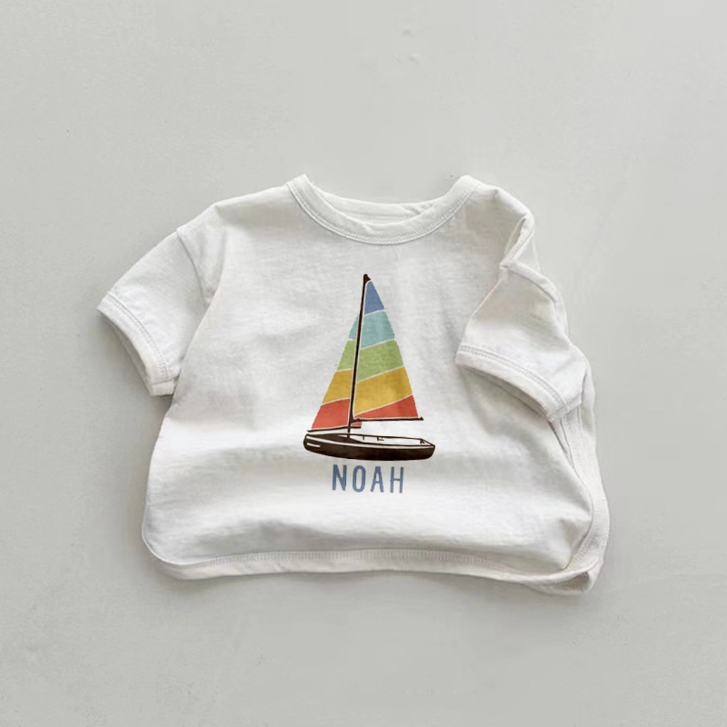 NOAH Baby Toddler Sailboat White T-Shirt