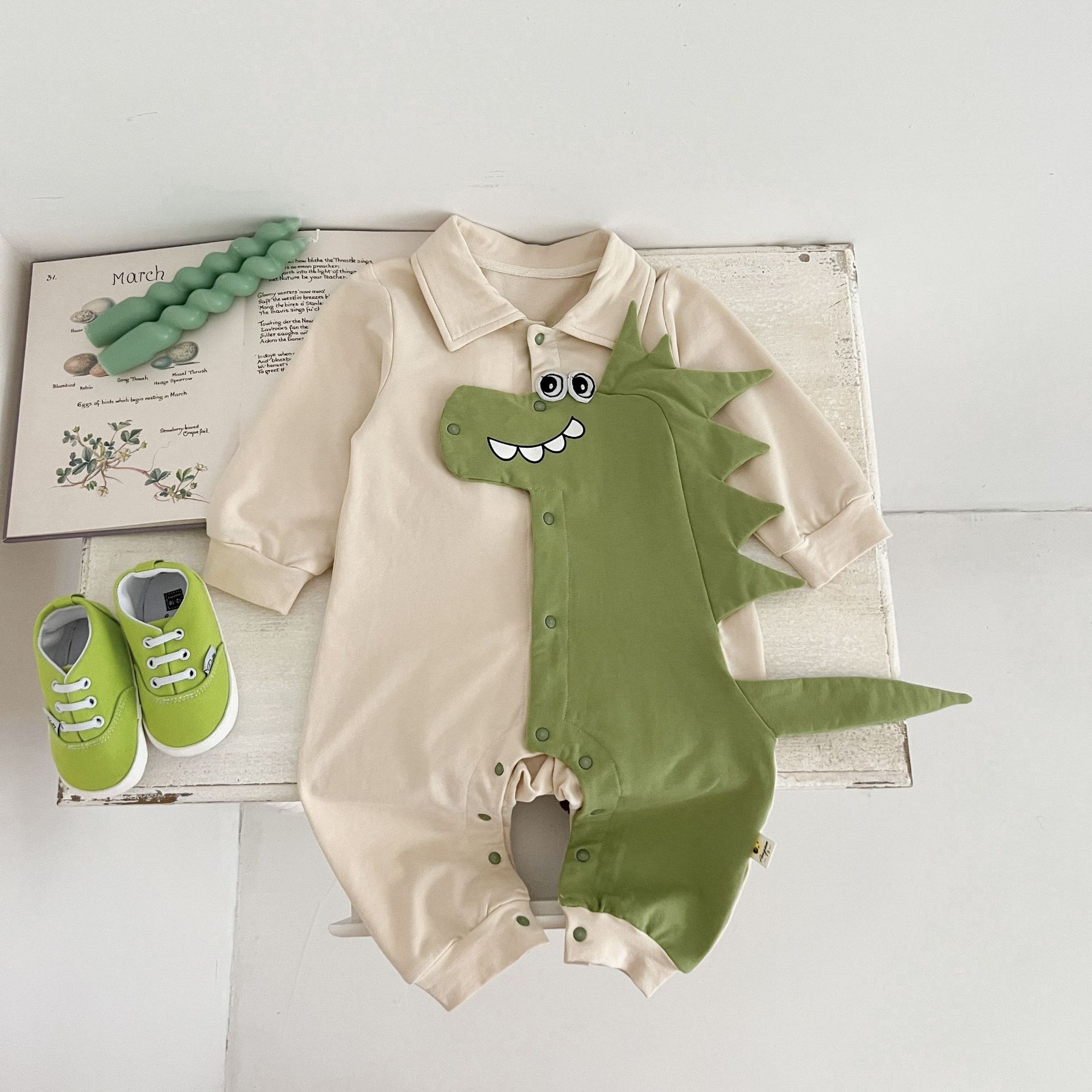 Baby Dinosaur Polo Romper