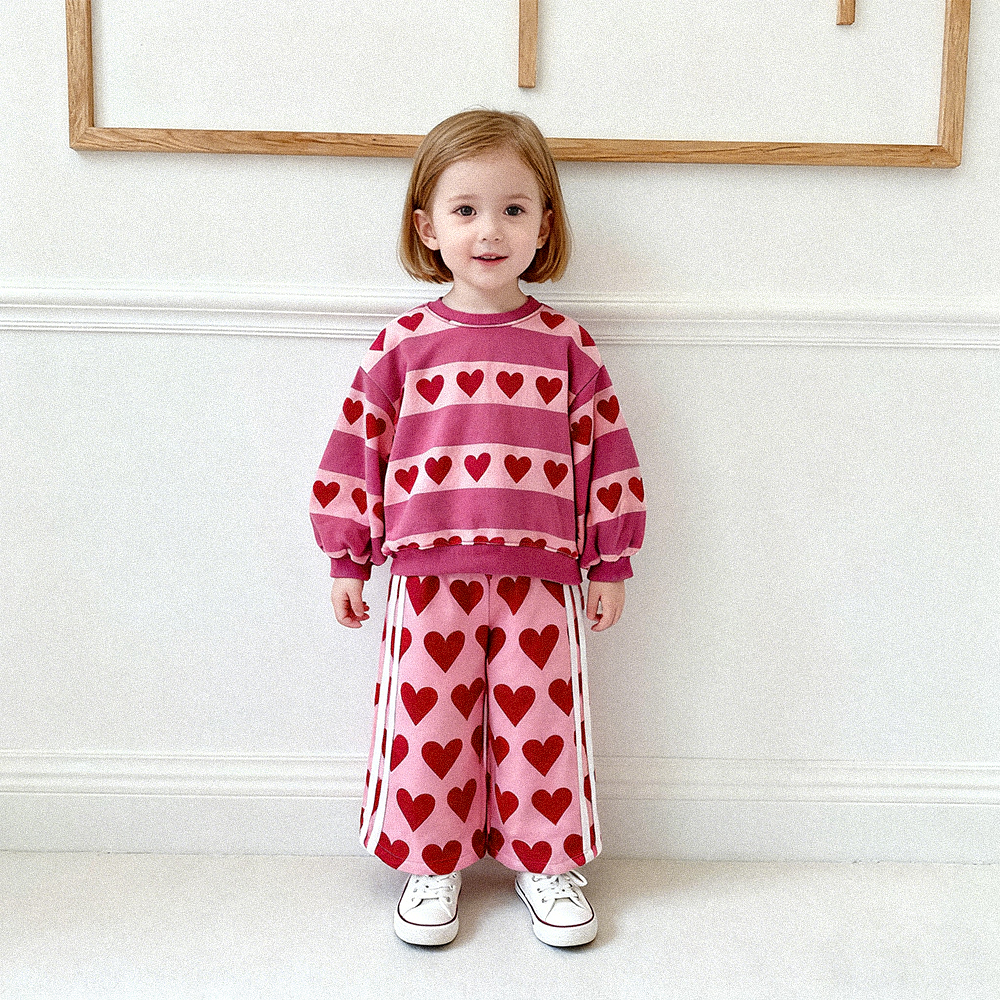 Baby & Kids Heart Stripe Sweatshirt