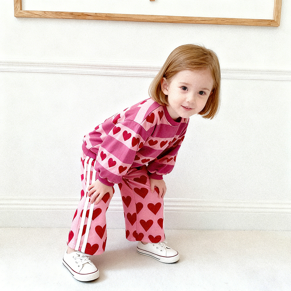 Baby & Kids Heart Stripe Sweatshirt