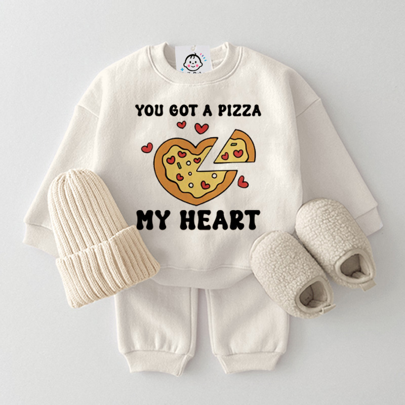  MY HEART is Pizza Baby Slogan Sets