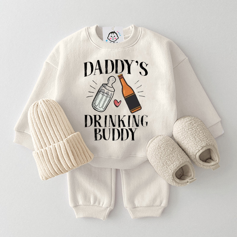 DADDY'S DRINKING BUDDY Baby Slogan Sets