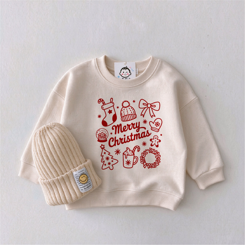 Merry Christmas Graphic Family Holiday Sweatshirt