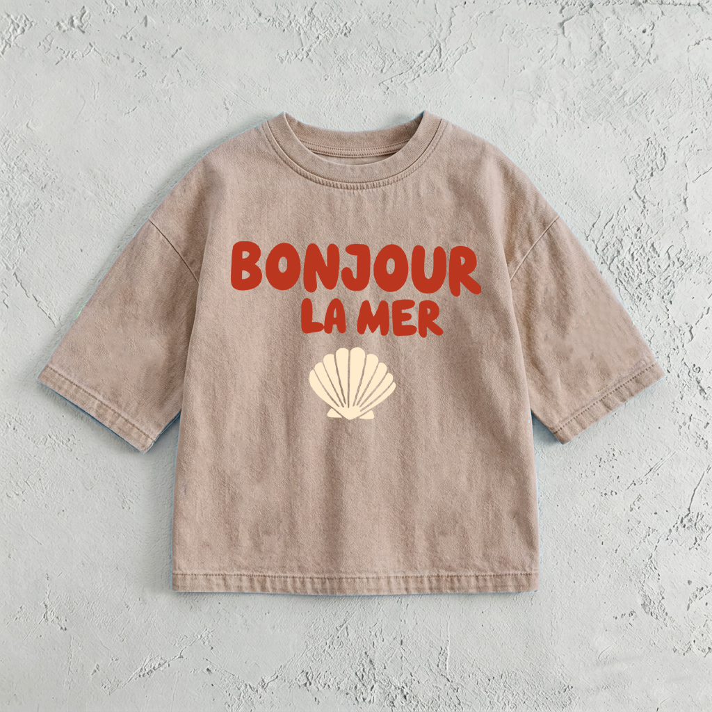 BONJOUR LA MER Baby & Kids Shell Washed T-Shirt (6M-12Y)