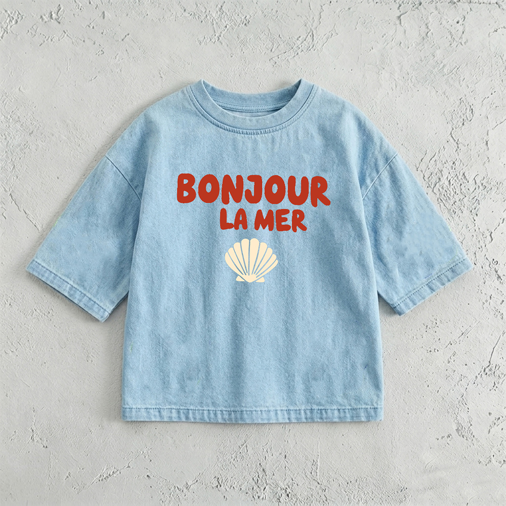 BONJOUR LA MER Baby & Kids Shell Washed T-Shirt (6M-12Y)