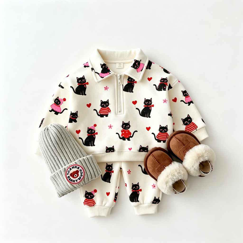 Baby & Kids Heart Cat 2 Piece Set