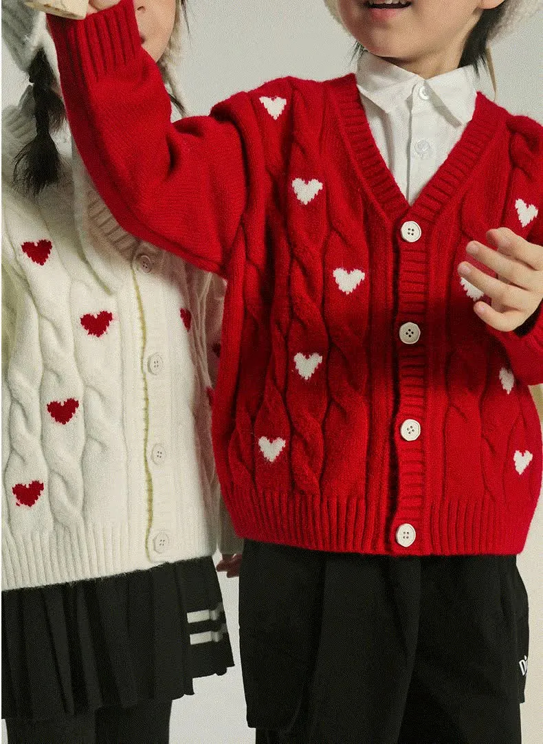 Kid Heart Shaped Christmas Sweater