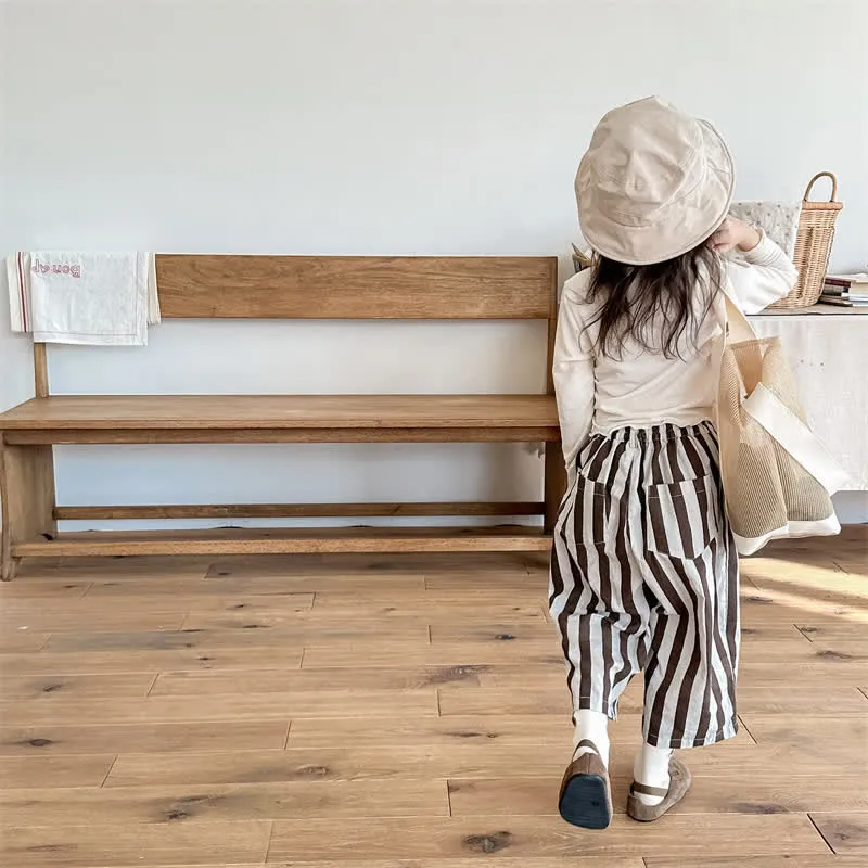 Toddler Vertical Striped Loose Pants