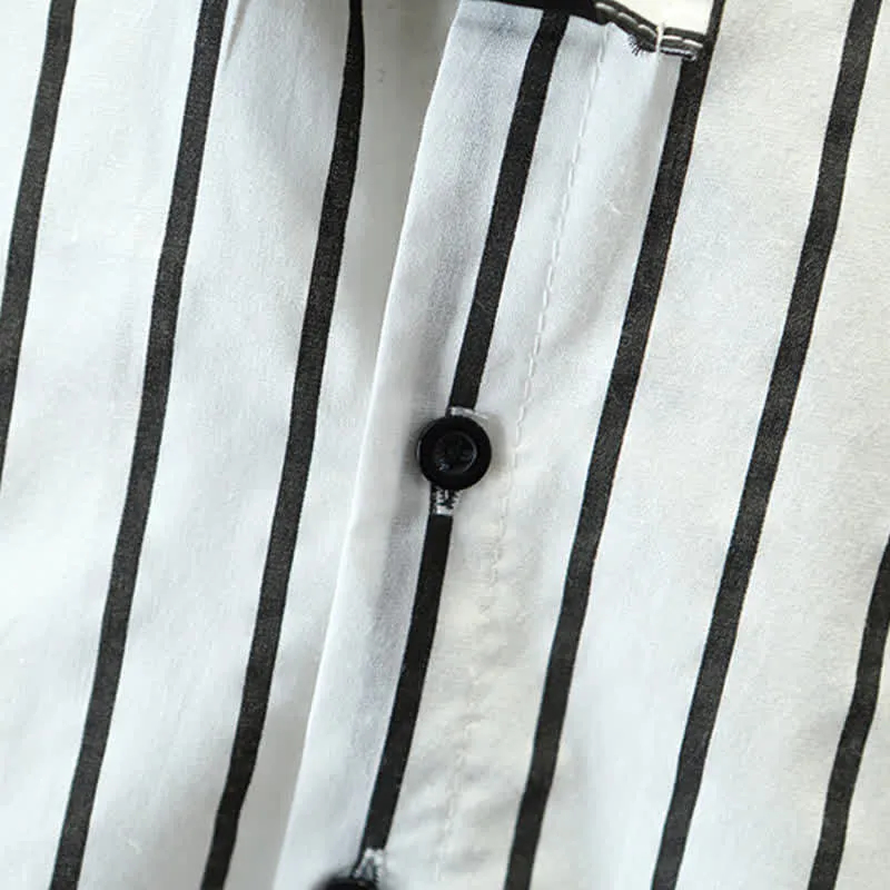 Baby 2-Piece Vertical Striped Polo White Set