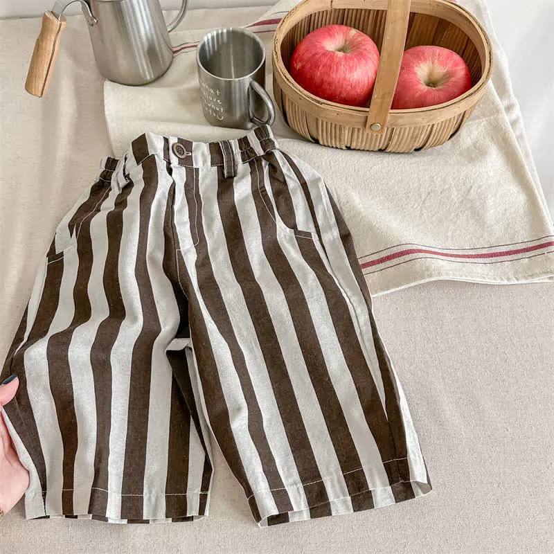 Toddler Vertical Striped Loose Pants